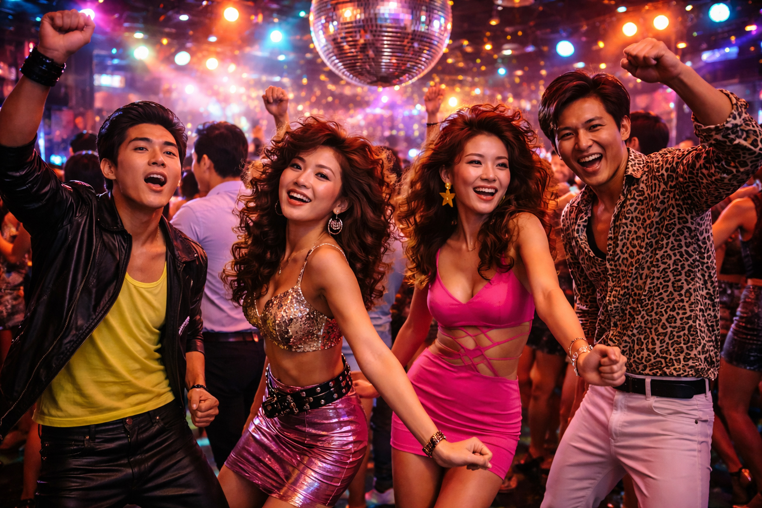 1980s flashy dance floor